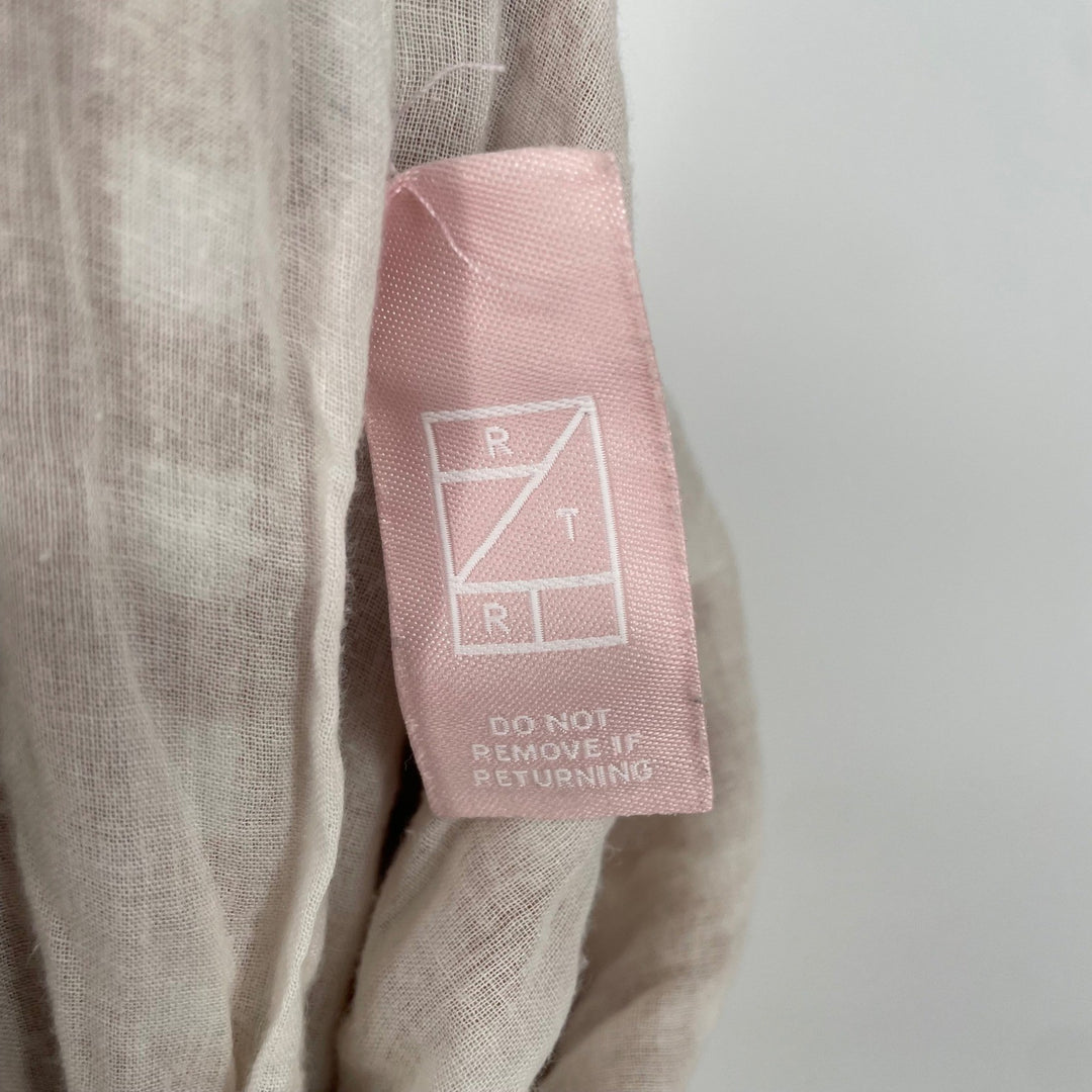 SAYLOR Gingham Peplum Wide Leg Jumpsuit Rust White Size M