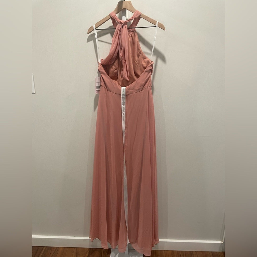 After Six High Neck Halter Backless Maxi Dress Size 8