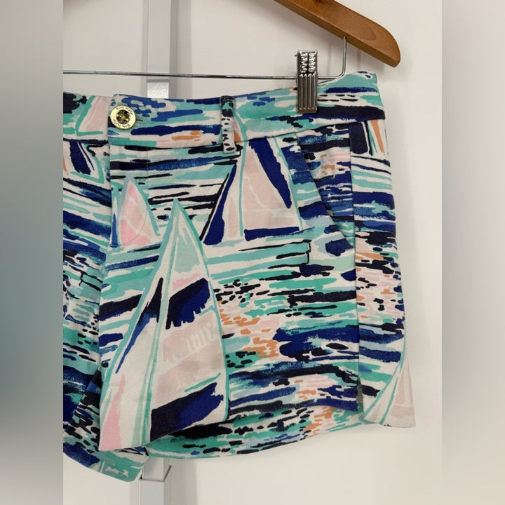 Lilly Pulitzer Stretchy Callahan Shorts Multi Pier Pressure Size 4