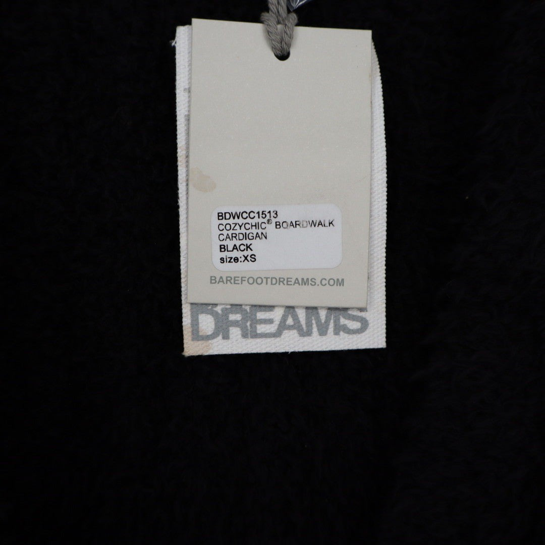 Barefoot Dreams CozyChic Boardwalk Cardigan Black XS Cozy Knit