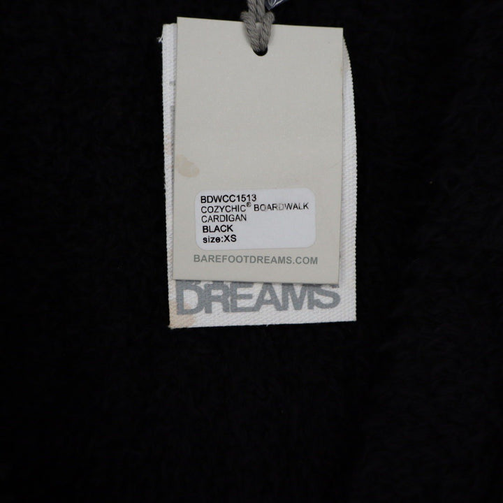 Barefoot Dreams CozyChic Boardwalk Cardigan Black XS Cozy Knit