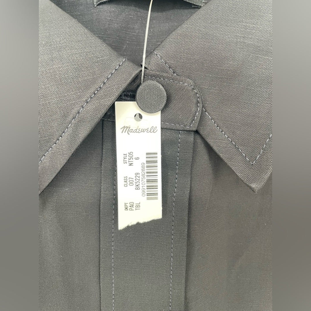 Madewell Western Shirt in Linen Blend Size 6