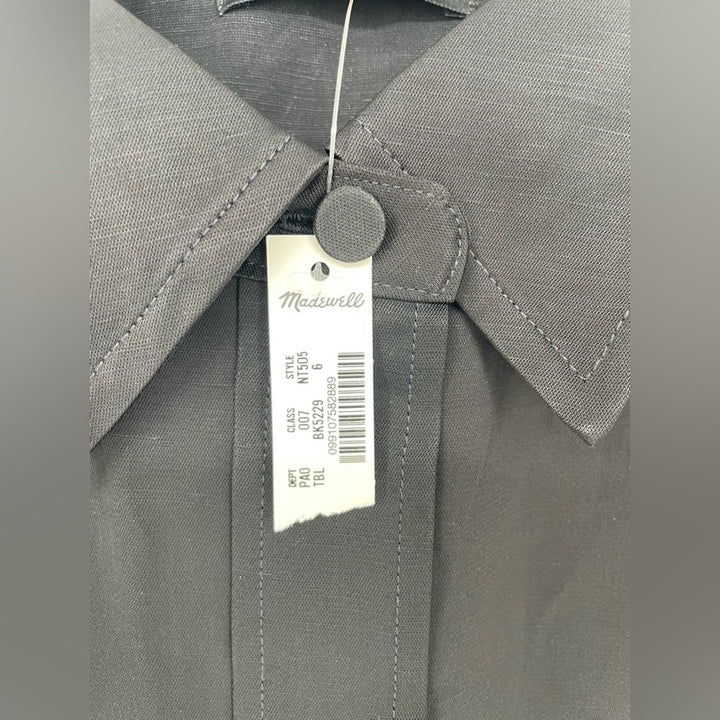 Madewell Western Shirt in Linen Blend Size 6