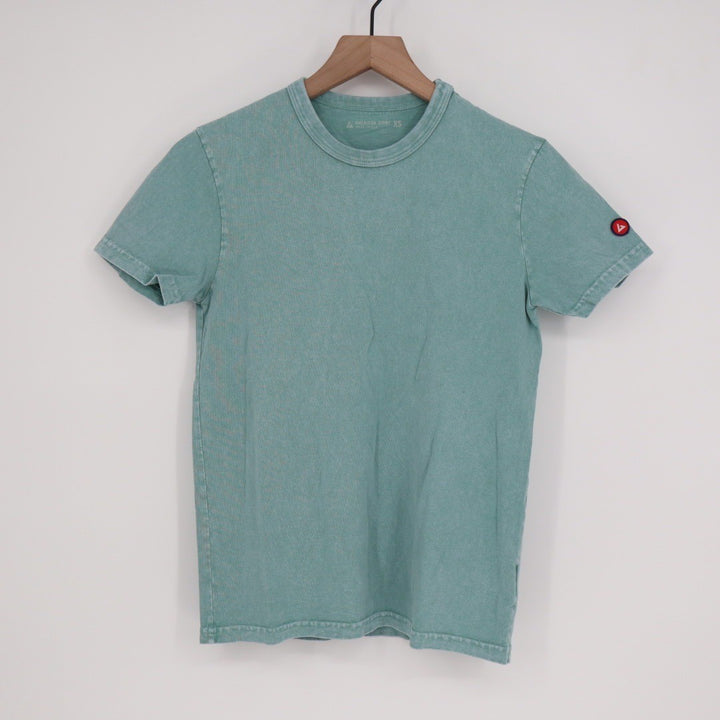 American Giant Teal Washed Cotton Crew Neck T Shirt Size XS Made in USA