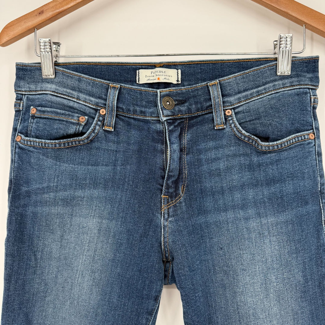Principle Denim Innovators Jeans Womens 29 Blue Denim Cotton Stretch Skinny Leg