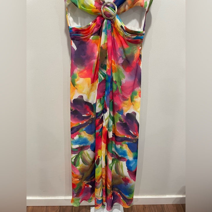 Liv Foster Floral Tie Dye Gown Size 6