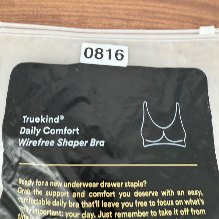 Truekind Daily Comfort Wirefree Shaper Bra White 2XL New