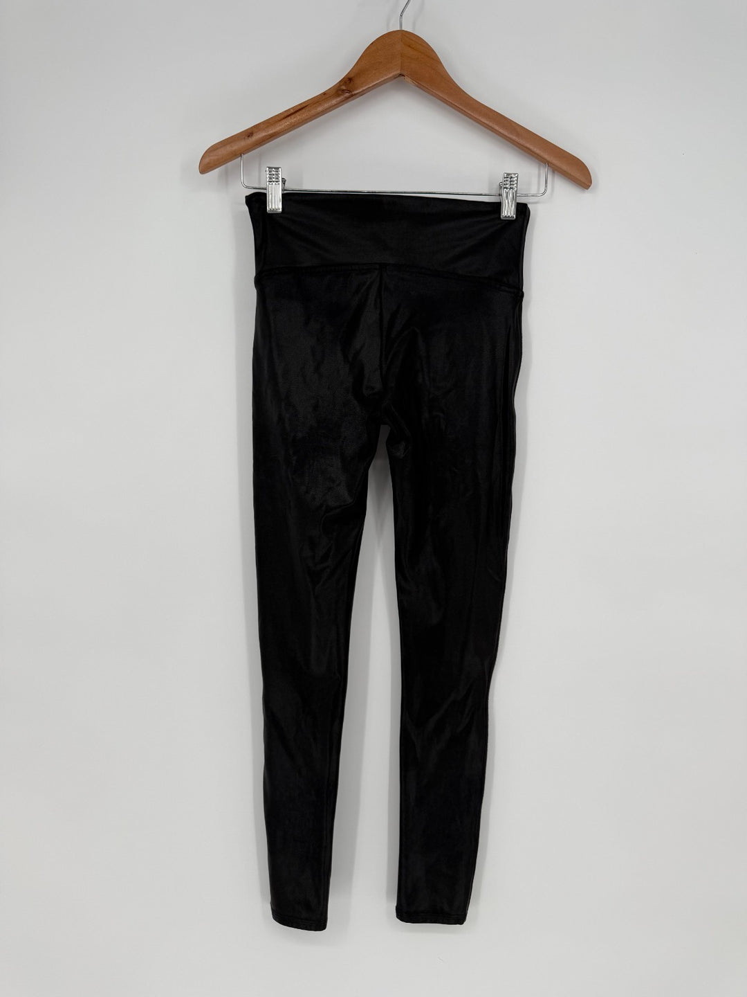 Spanx By Sara Blakely Leggings Womens Medium Petite Black Stretch Yoga Workout