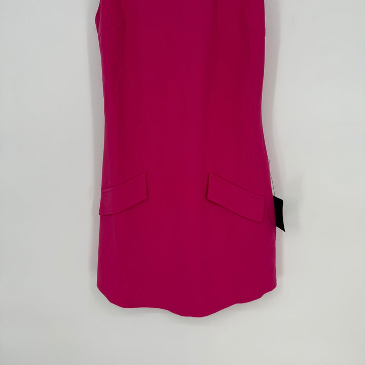 Lulus Eye-Catching Charm Hot Pink Mock Neck Sleeveless Mini Dress Size S