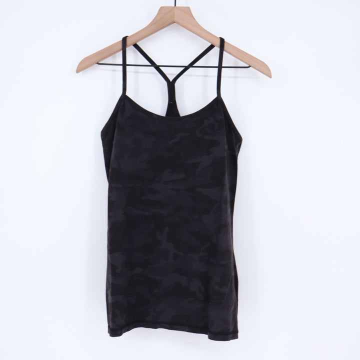 Lululemon Power Y Tank Camo Print Racerback Athletic Top Size 10
