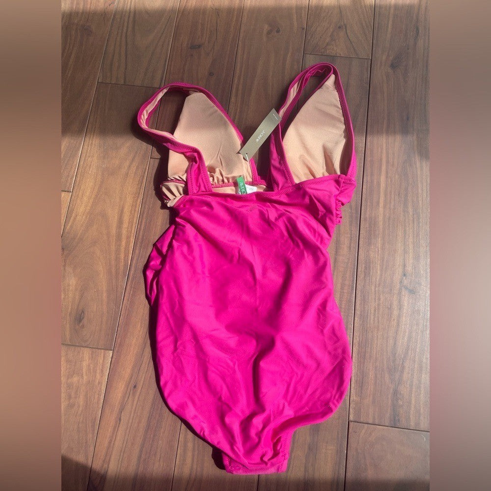 J.Crew Ruched V-Neck One-Piece  Size 8