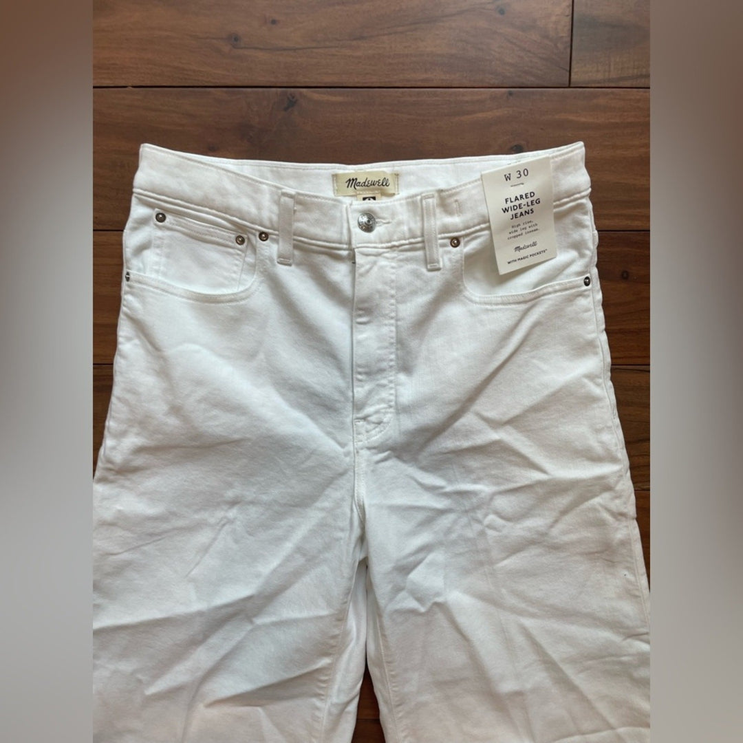 Madewell Flared Wide-Leg Crop Jeans Size 30