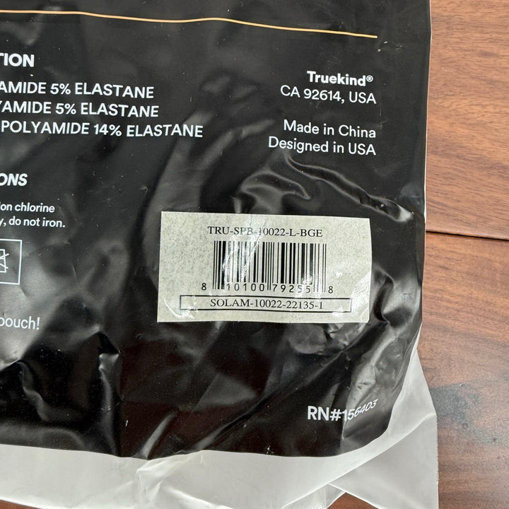 Truekind Daily Comfort Wirefree Shaper Bra Black Large L New