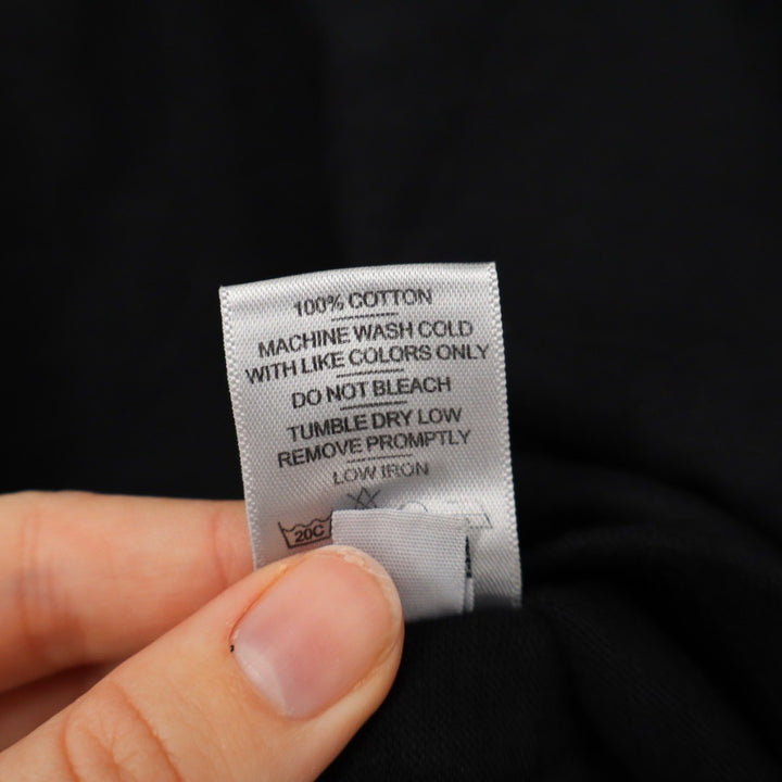 American Giant Black V Neck Short Sleeve T Shirt Made in USA Size M