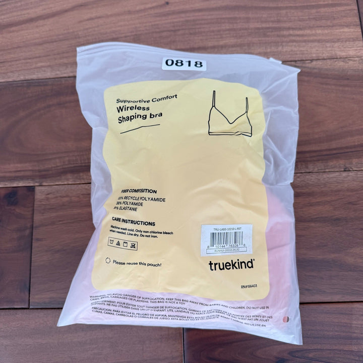 Truekind Supportive Comfort Wireless Shaping Bra Rose Pink L