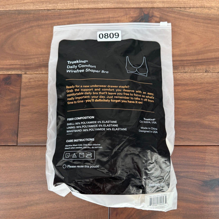 Truekind Daily Comfort Wirefree Shaper Bra XL Beige