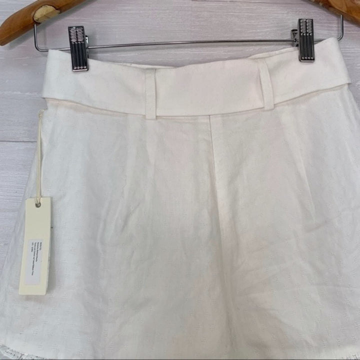 Capulet Natasha Belted Shorts White Size S