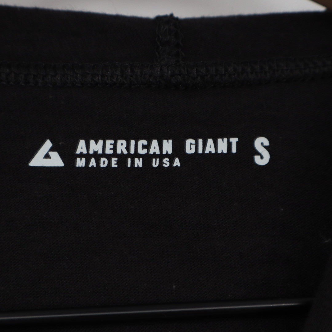 American Giant Womens Black Full Zip Hoodie Made in USA Size S