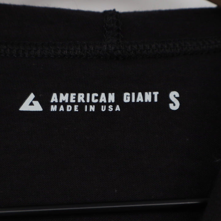 American Giant Womens Black Full Zip Hoodie Made in USA Size S