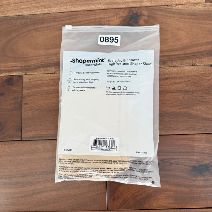 Shapermint Essentials Everyday Empower High Waisted Shaper Short XL Chai