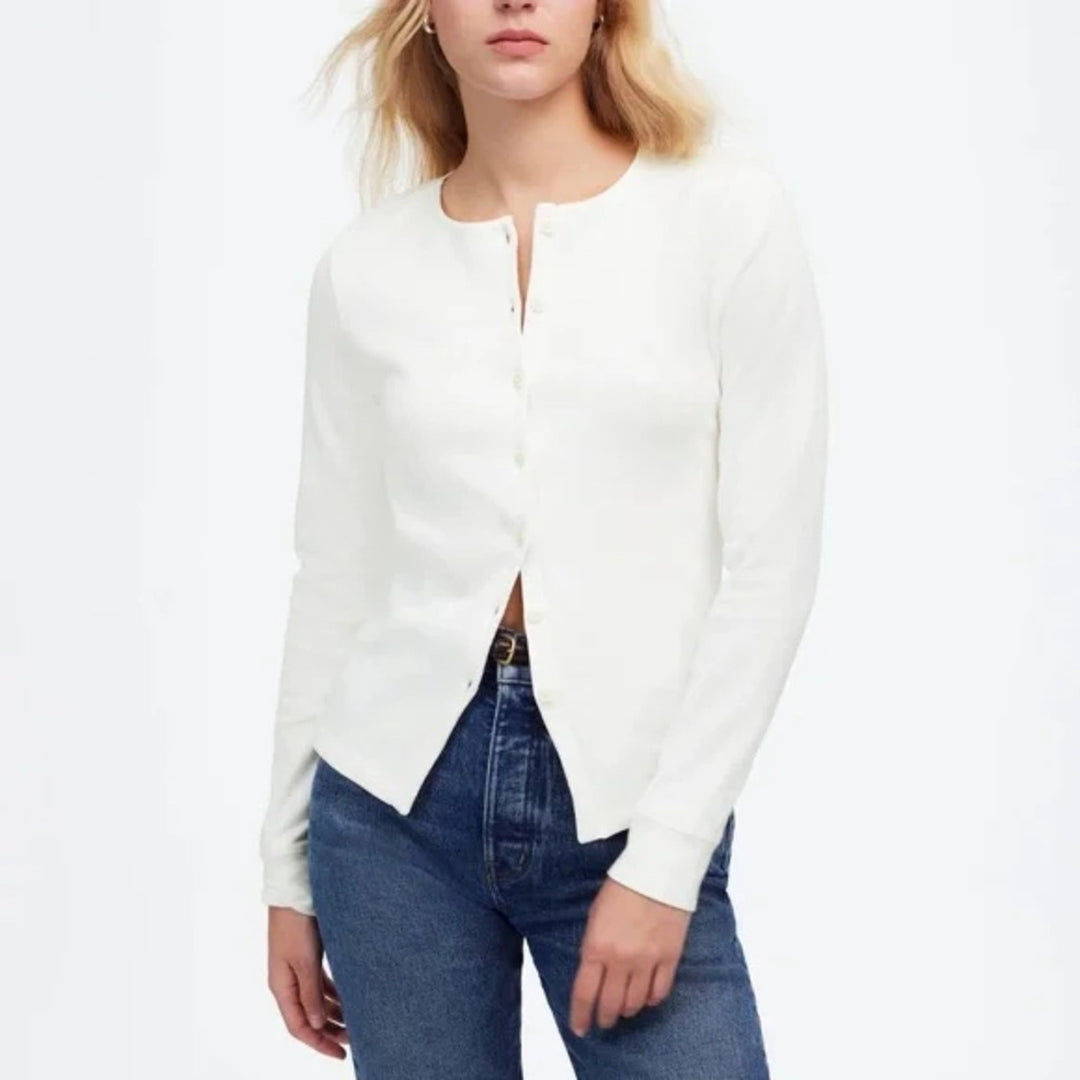 Madewell Button-Front Cardigan Size S