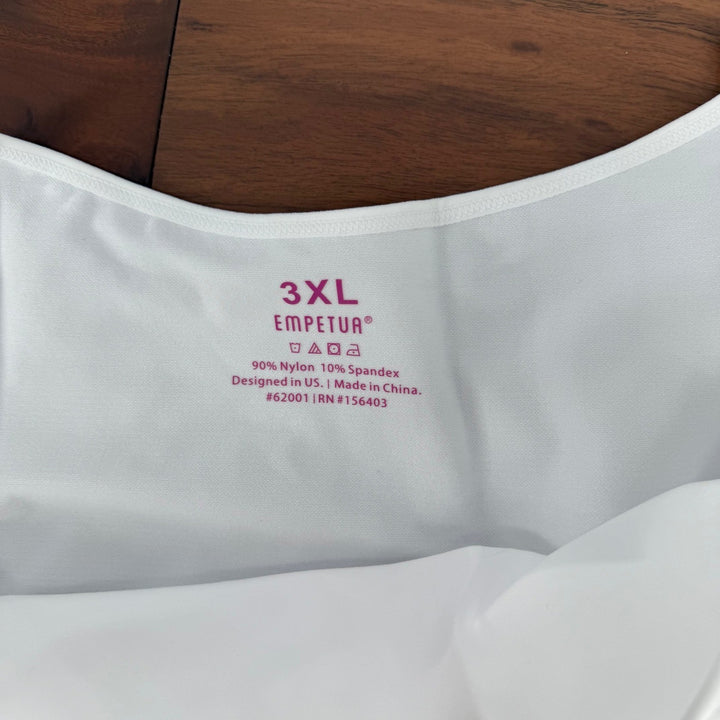 Empetua Scoop Neck Cami 3XL White Comfort All Day Everyday Shapewear Tank