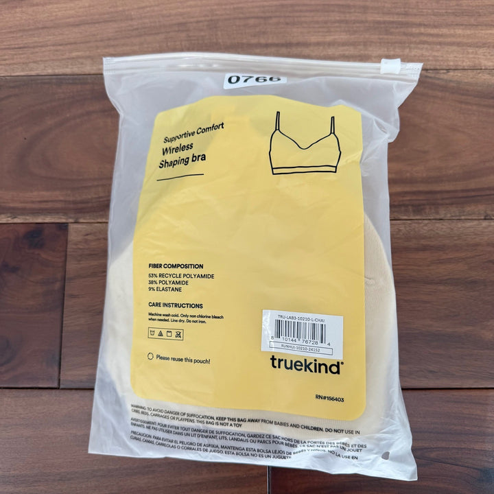 Truekind Supportive Comfort Wireless Shaping Bra Chai Size L