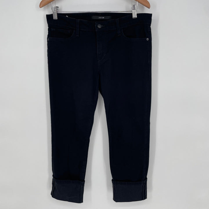 JOE'S Jeans Size 30 KIMORA Blue Black Denim Cropped Cuffed Ankle Pants