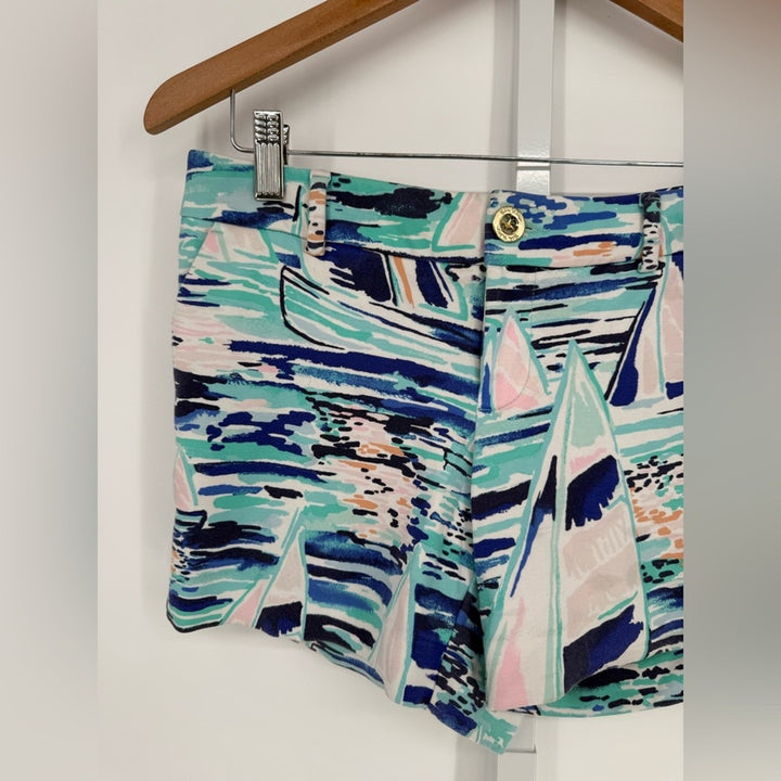 Lilly Pulitzer Stretchy Callahan Shorts Multi Pier Pressure Size 4