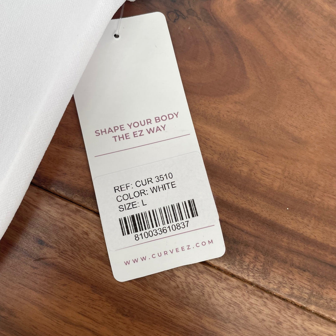 CURVEZ Essential Square Neck Control Tank White Size L Shapewear Camisole Top