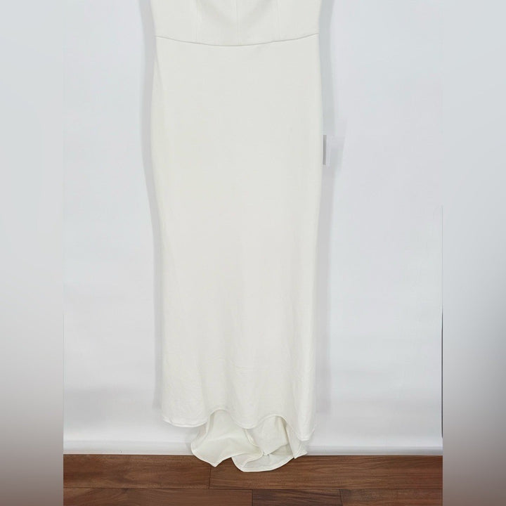 Lulus Loveliest Aura White Off-The-Shoulder Mermaid Maxi Dress Size M