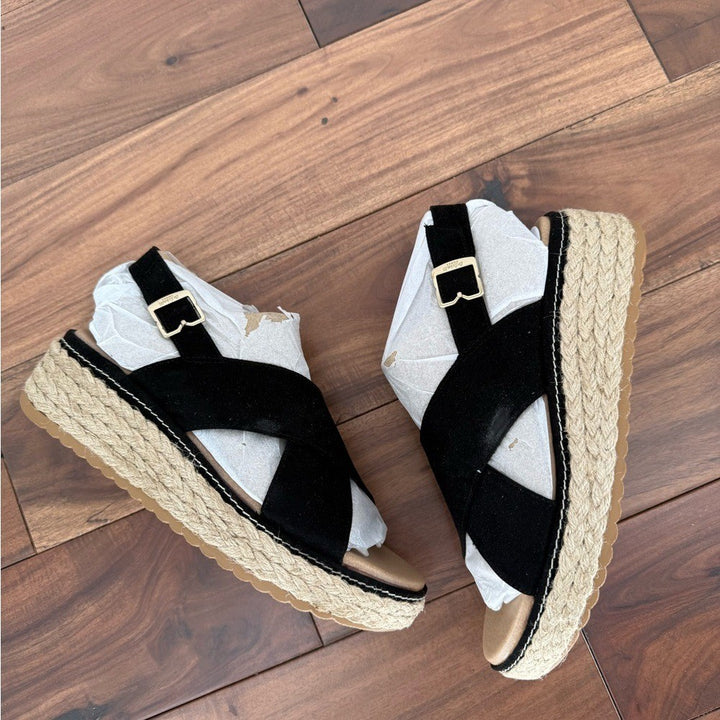 Dr. Scholl's Ember Espadrille Wedge Sandal Size 8