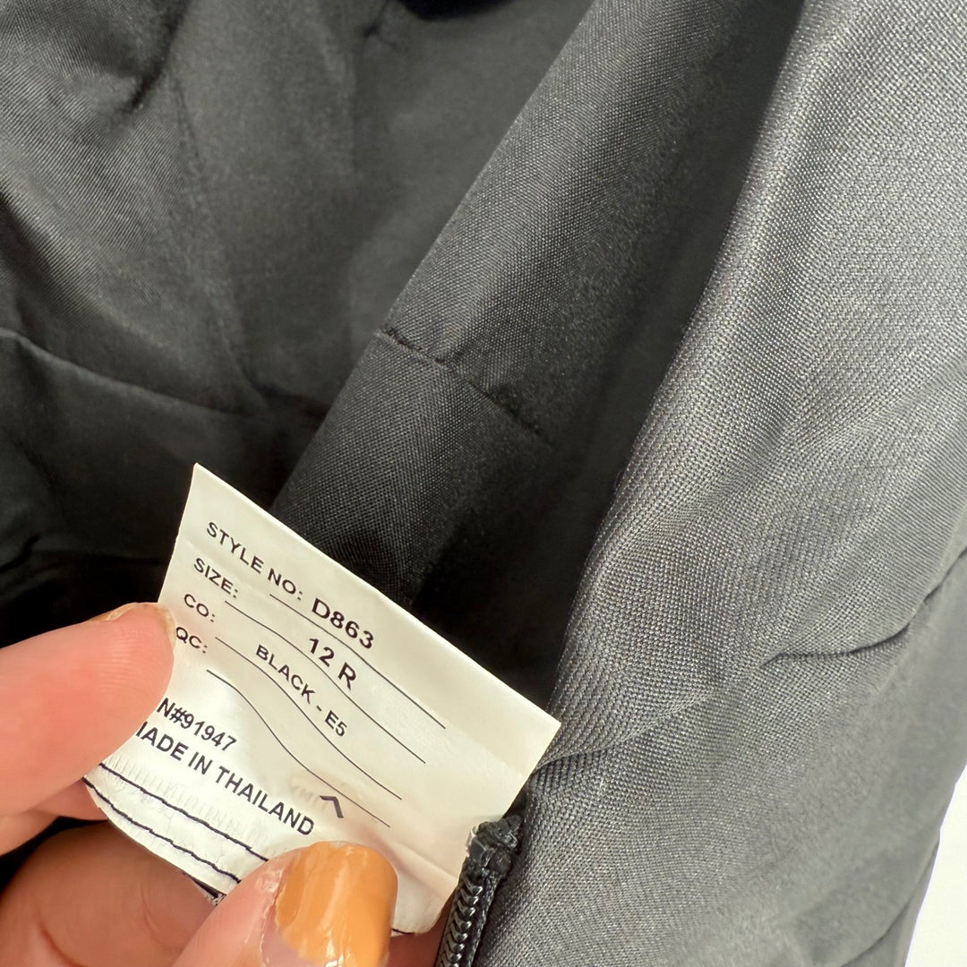 Alfred Sung Deep V-Back Satin Trumpet Dress With Cascading Bow At On Shoulder