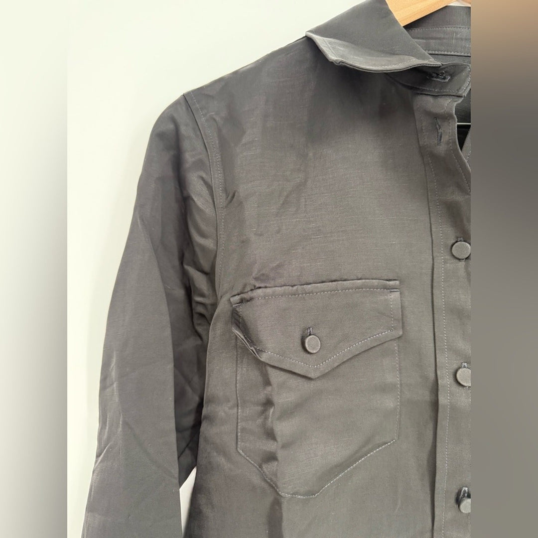 Madewell Western Shirt in Linen Blend Size 4