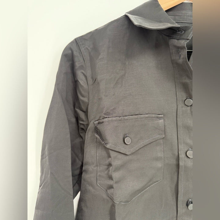 Madewell Western Shirt in Linen Blend Size 4