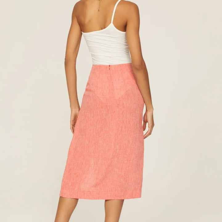 Matthew Bruch Drawstring Midi Skirt Size M