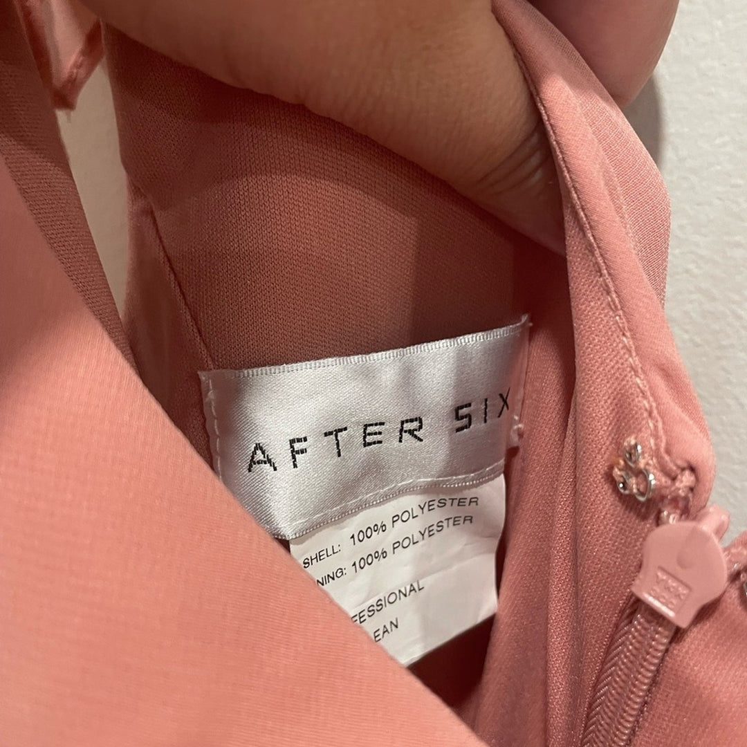 After Six Draped One-Shoulder Maxi Dress With Scarf Bow Size 2