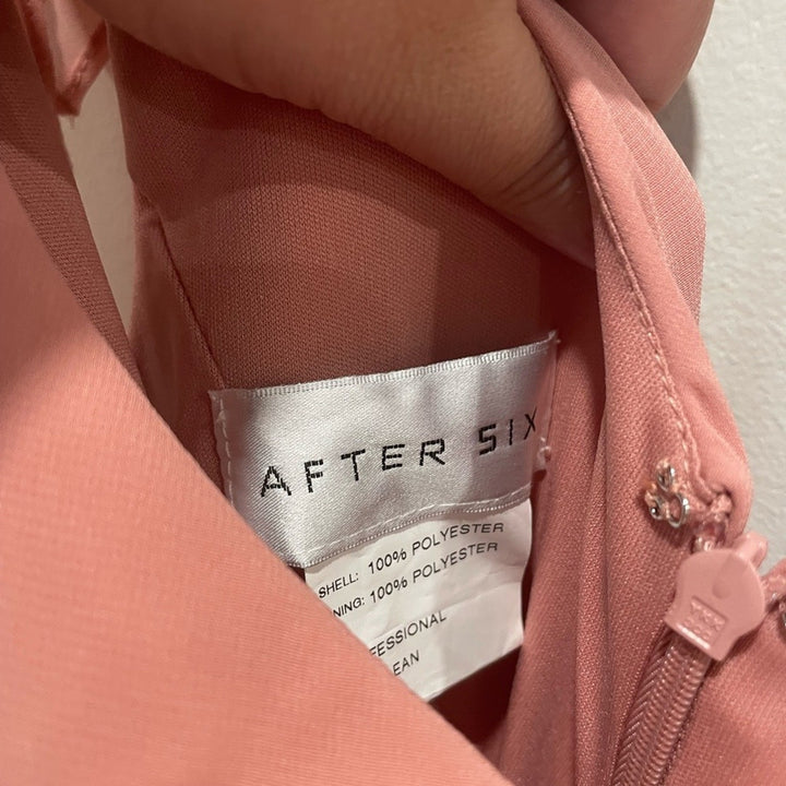 After Six Draped One-Shoulder Maxi Dress With Scarf Bow Size 2