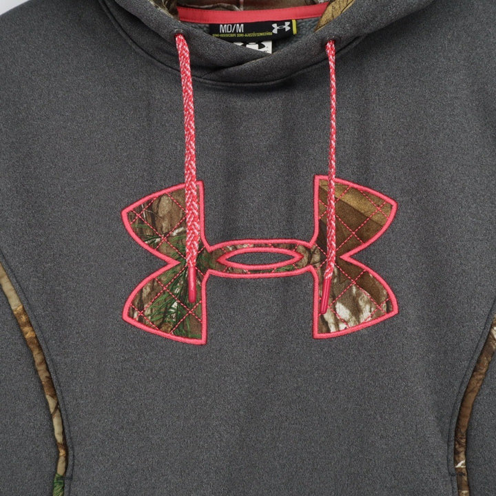 Under Armour Women's Gray Camo Logo Fleece Hoodie Sweatshirt Size Medium