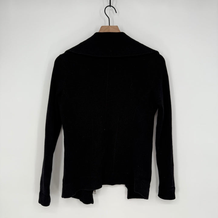 NIC+ZOE Black Zipper Collar Knit Jacket Sweater XS