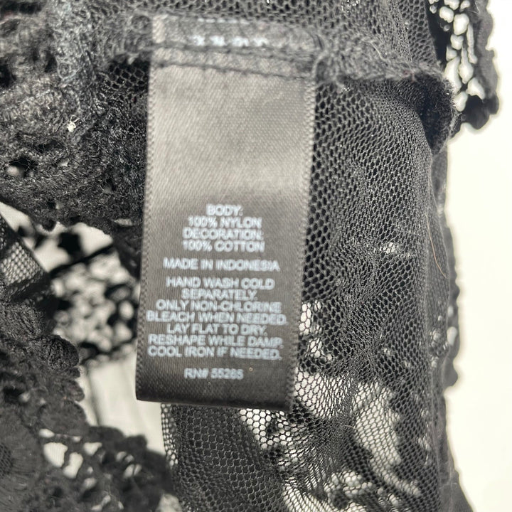 Express Black Crochet Lace Overlay Tank Top Size S