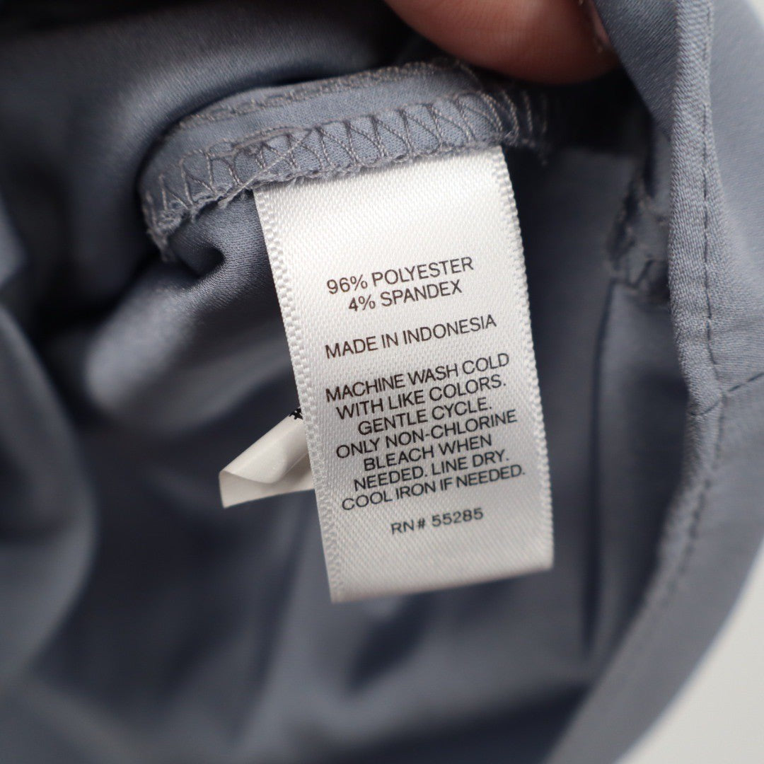 Express Gray Keyhole Neck Cap Sleeve Tunic Top Shirt Size L