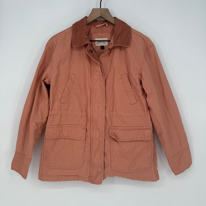 Universal Thread Utility Jacket Women's Size S Pink Cotton Corduroy Collar