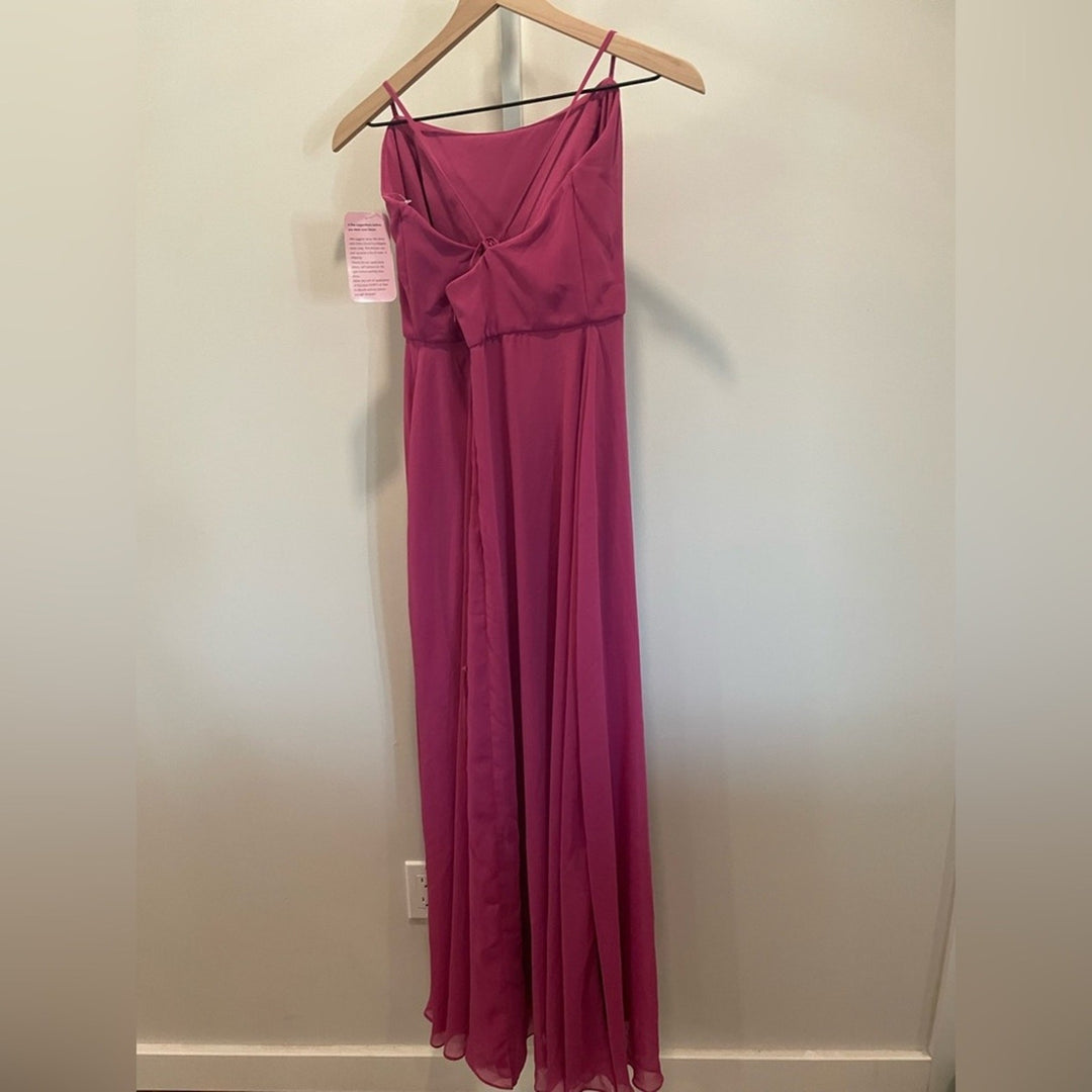 After Six Scoop Neck Convertible Tie-Strap Maxi Dress With Front Slit Size 10