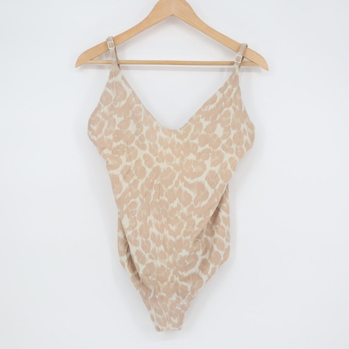 Aerie One Piece Cheeky Leopard Print Swimsuit Size L Long