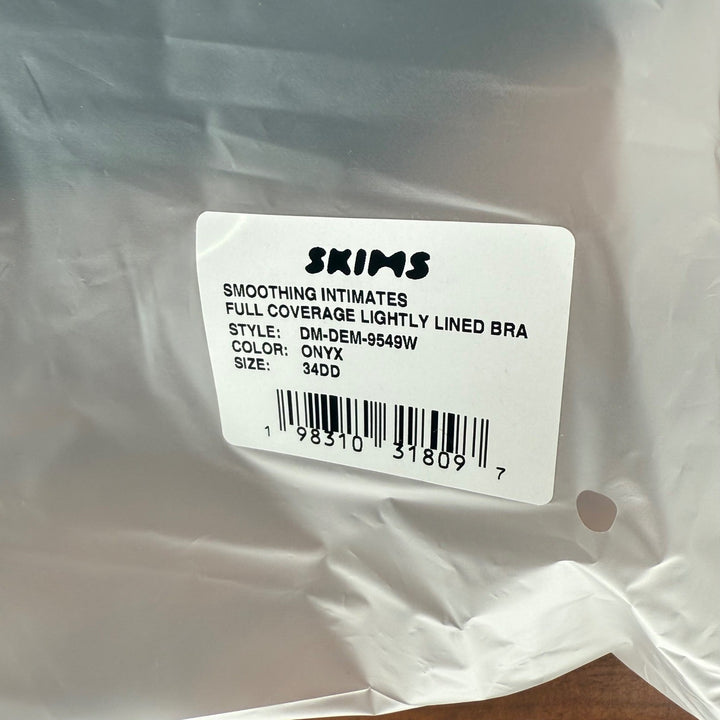 SKIMS Smoothing Intimates Full Coverage Lightly Lined Bra Onyx 34DD