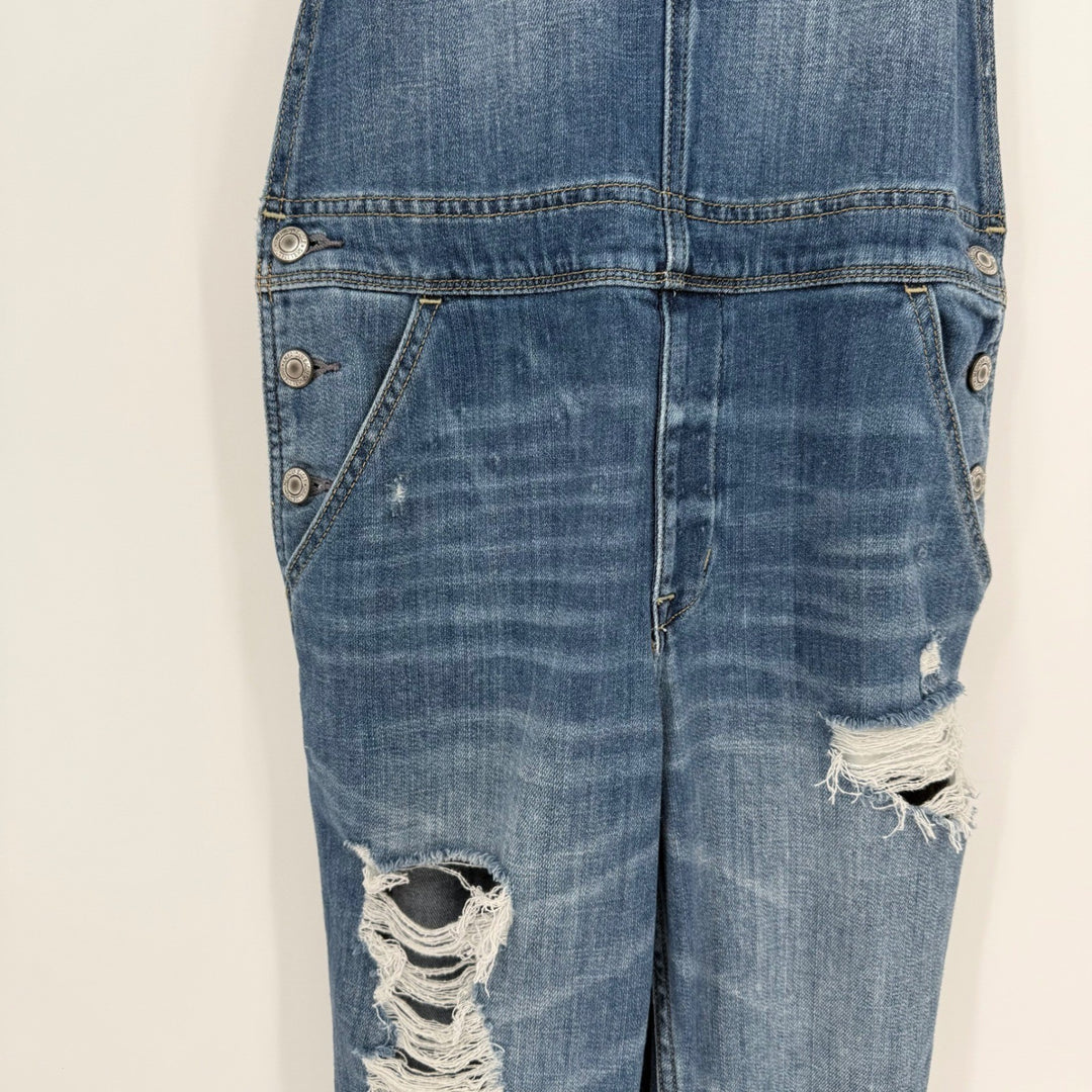 American Eagle Outfitters Tomgirl Overalls Distressed Denim Blue Size M
