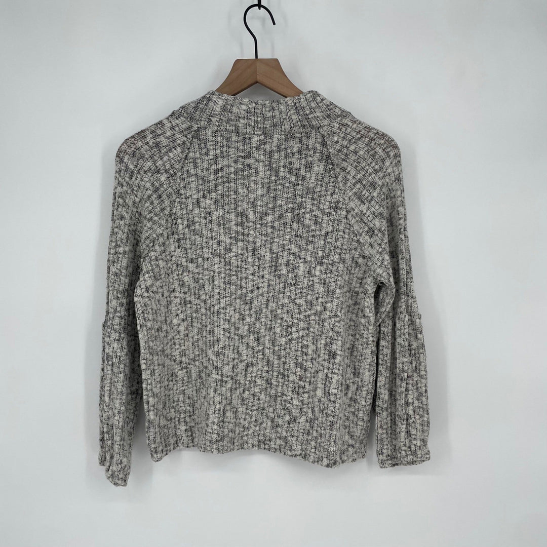 White Willow Speckled Mock Neck Knit Sweater Women's Size S/P