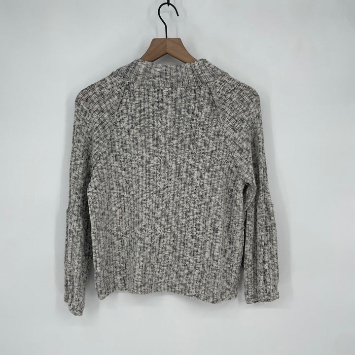 White Willow Speckled Mock Neck Knit Sweater Women's Size S/P