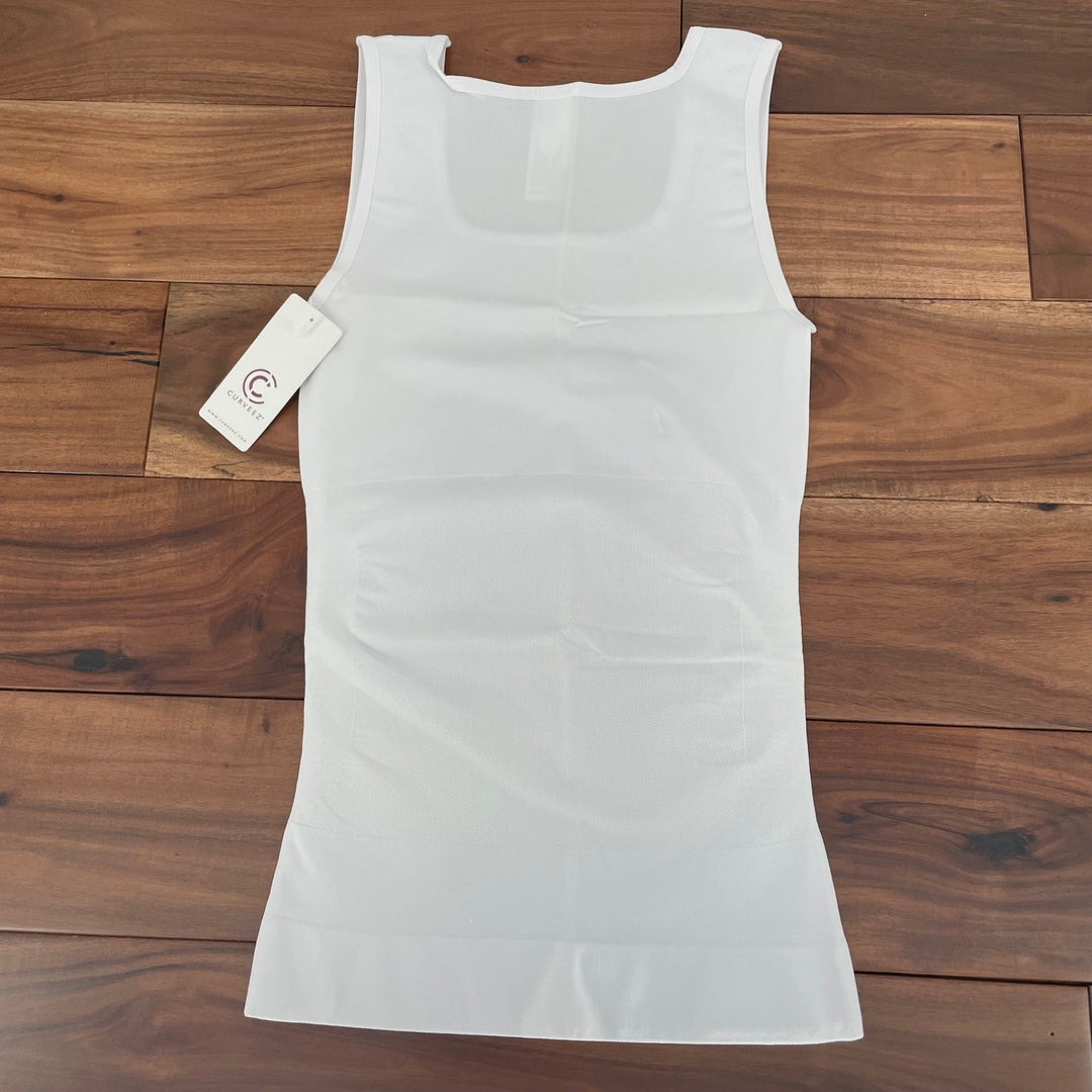 CURVEZ Essential Square Neck Control Tank White Size L Shapewear Camisole Top
